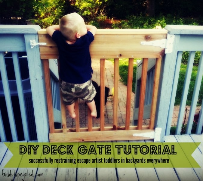 DIY Deck Gate:  Successfully Retaining Escape Artist Toddlers Everywhere