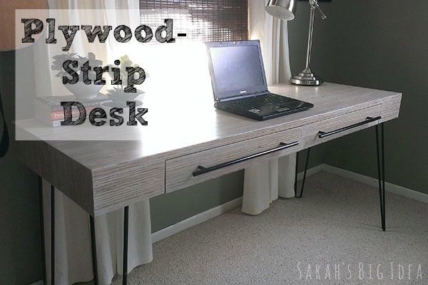 Plywood Strip Desk