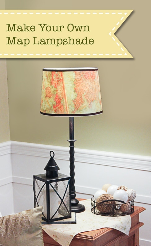 Vintage Map Lampshade